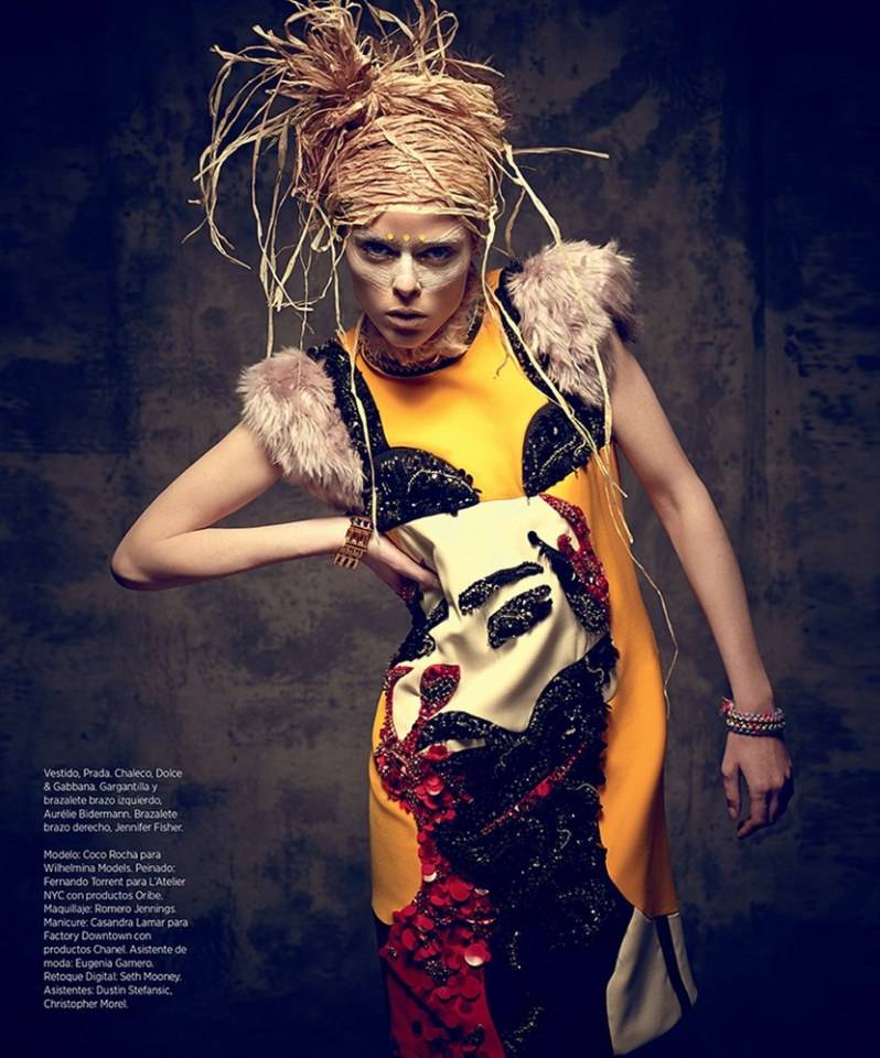 Coco Rocha @ Harper's Bazaar en Espa&ntilde;ol June 2014