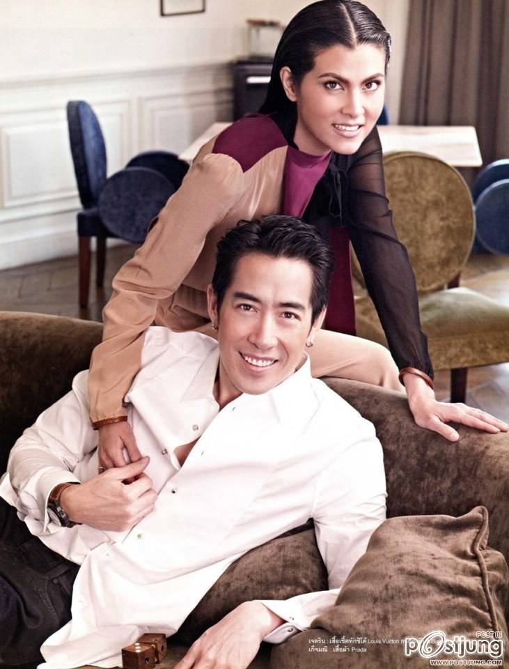 เจ เจตริน , ปิ่น เก็จมณี พร้อมลูกชายสุดหล่อทั้ง 3 คน เจ้านาย เจ้าขุน และเจ้าสมุทร @ LIPS Magazine