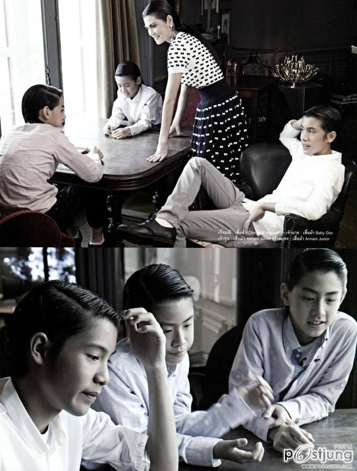 เจ เจตริน , ปิ่น เก็จมณี พร้อมลูกชายสุดหล่อทั้ง 3 คน เจ้านาย เจ้าขุน และเจ้าสมุทร @ LIPS Magazine