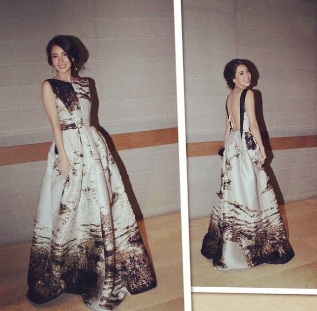 ชมพู่ -- นุ่น วรนุช ในชุดราตรียาวสุดหรูแบรนด์ดัง ระดับโลก.Alberta Ferretti 2014 Autumn/Winter Collection