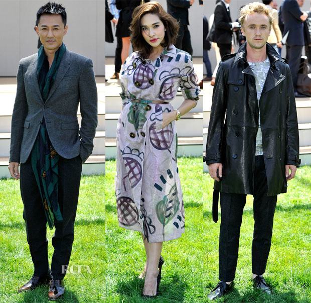 พลอย เฌอมาลย์ สวย เริศ เจิด @ Burberry Prorsum Spring 2015 Menswear Front Row