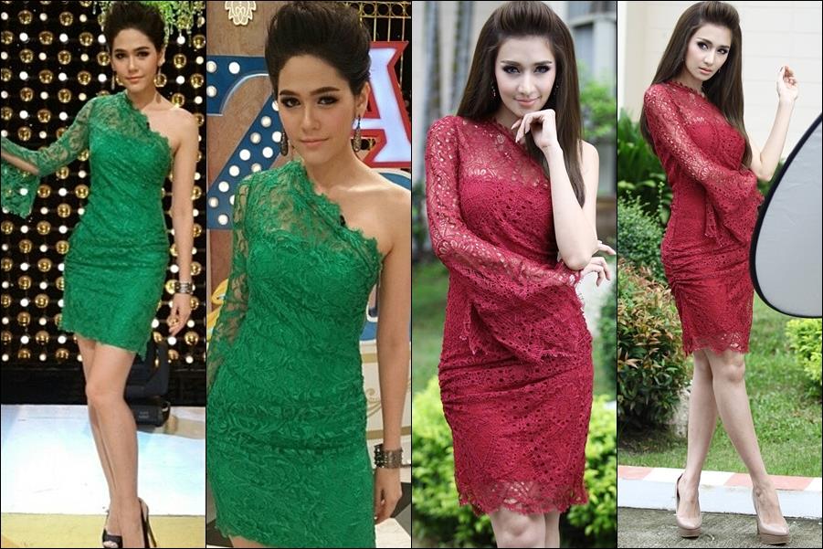 ชมพู่ อารยา ในรายการ 3 แซ่ป หรือ เนย โชติกา  จากแบรนด์ Emilio Pucci