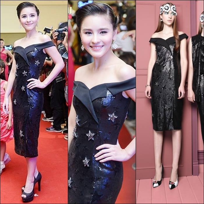 ออม สุชาร์ ในชุดจากแบรนด์ Disaya