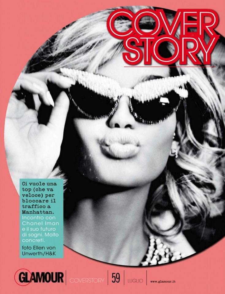 Chanel Iman @ Glamour Italia August 2014