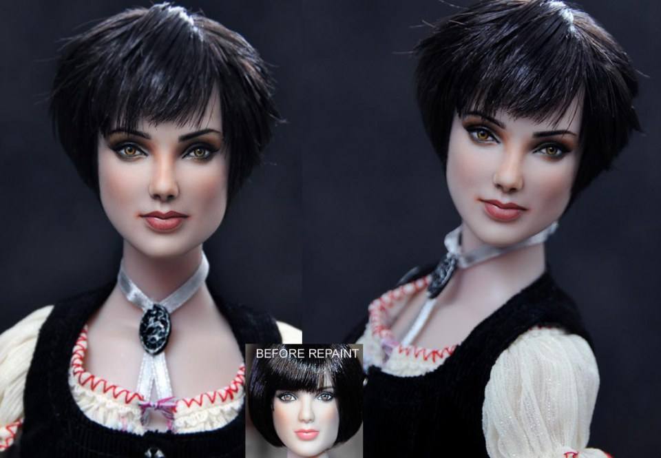ตุ๊กตาบาร์บี้เอามาแต่งใหม่เหมือนจนน่าขนลุกค่ะ สวย!!!