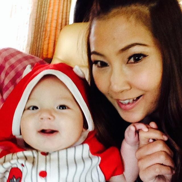คุณแม่"โบว์ บลูเบอร์รี่ อาร์สยาม"และลูกชายสุดหล่อ"น้องฟิลิกซ์"