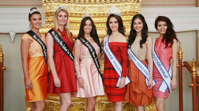 ผู้เข้าประกวด Miss Universe New Zealand 2014 เดินทางมาเก็บตัวที่ประเทศไทย