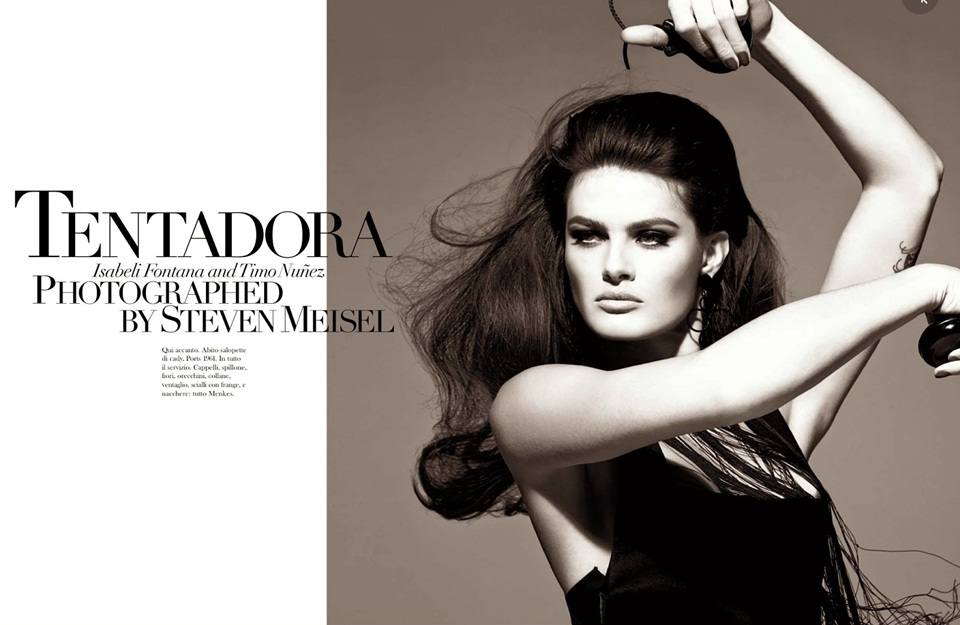 Isabeli Fontana & Timo Nu&ntilde;ez @ Vogue Italia August 2014