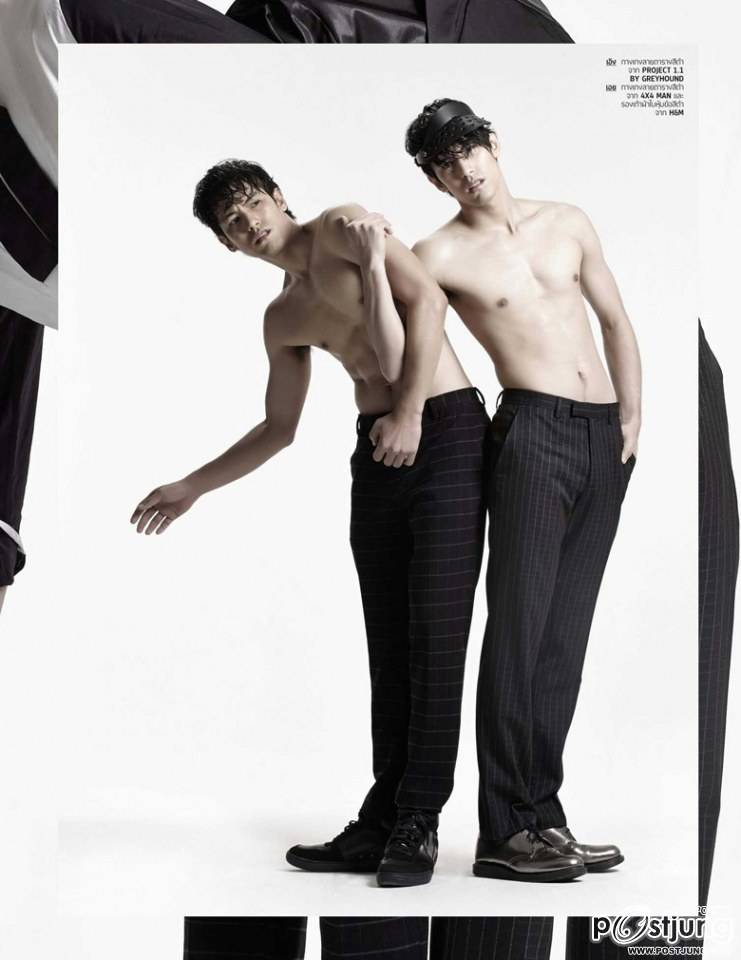 สองหนุ่มฝาแฝด เอิง ดนุพรรษ์ & เอย ธนพรรษ์ @ HAMBURGER vol.12 no.194 August 2014