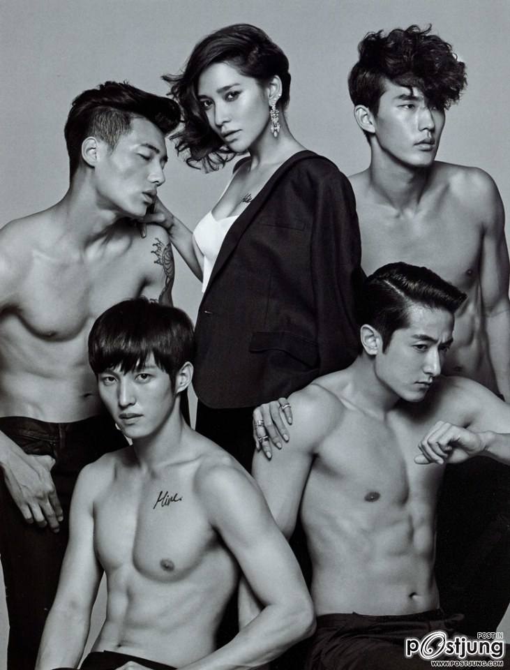 พลอย เฌอมาลย์ & สี่นายแบบเกาหลี @ LIPS vol.16 no.2 July 2014