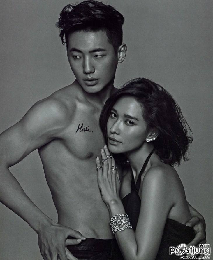 พลอย เฌอมาลย์ & สี่นายแบบเกาหลี @ LIPS vol.16 no.2 July 2014