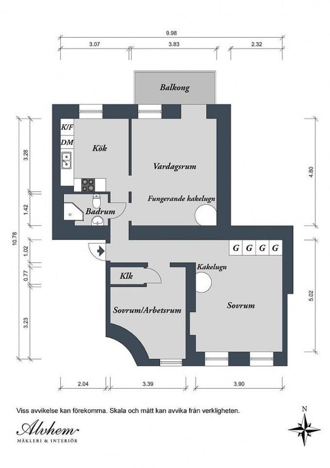 &Ouml;vre Djupedalsgatan Apartment by Johanna Tant