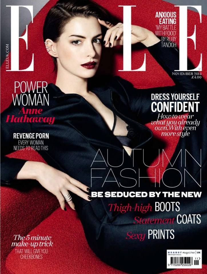 Anne Hathaway @ Elle UK November 2014