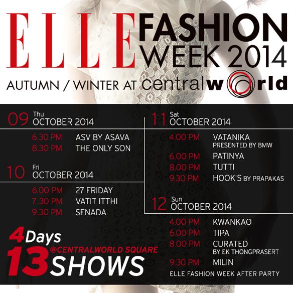 Elle Fashion Week 2014 @CentralWorld 9 - 12 Oct.
