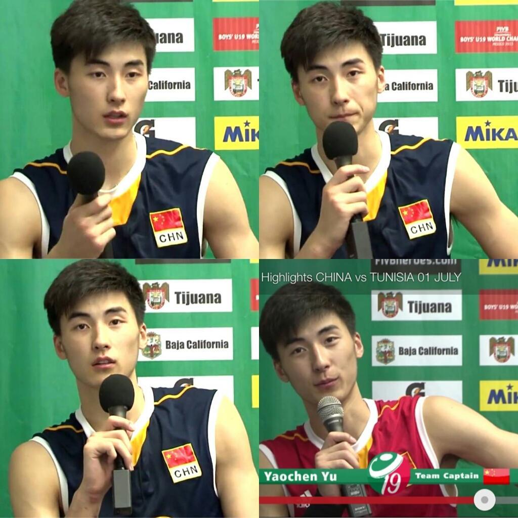 Yaochen Yu นัก Volleyball กัปตันและมือเซตทีมชาติจีนชุดU19 สูง195หนัก80 เกิด1995"ไม่ชอบผู้หญิง"