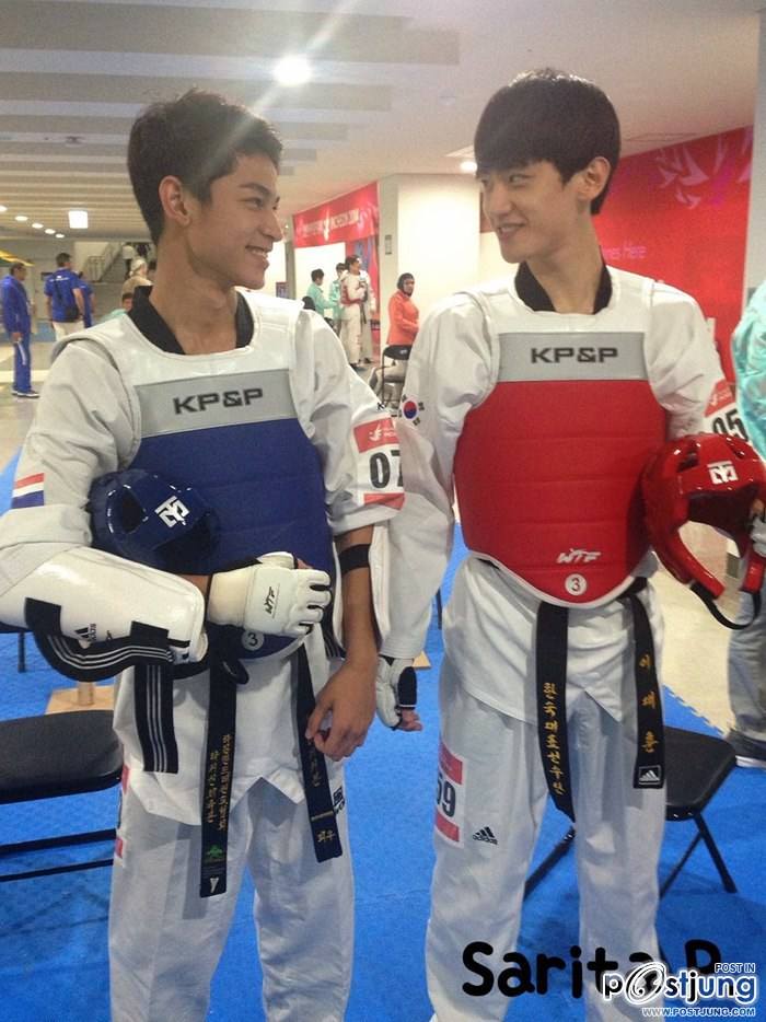 ควันหลงเทควันโด ฟ้อน อัครินทร์ ลีแดฮุน หล่อไทย VS. หล่อเกาหลีใต้