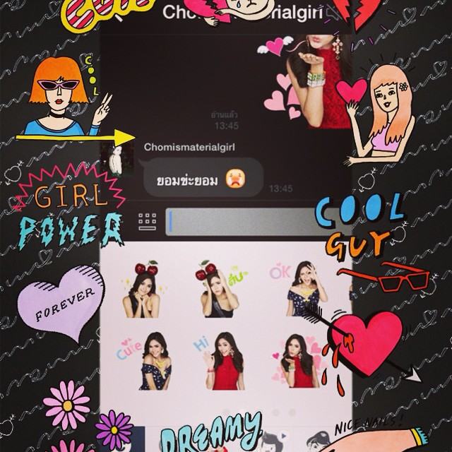 ว้าวๆๆ ชมพู่ฮอตสุดๆดังแบบฉุดไม่อยู่กับสติกเกอร์ไลน์ chomismaterialgirl น่ารักม๊ากๆ ดาวโหลดกันด่วนๆ!!