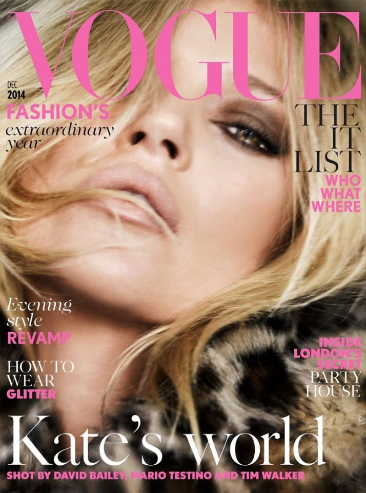 Kate Moss @ Vogue UK December 2014