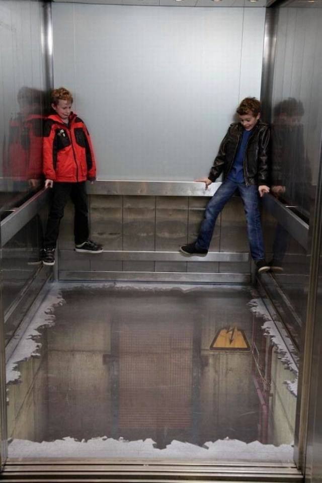 Creative 3D Elevator Art