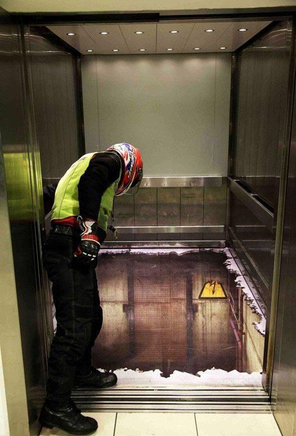 Creative 3D Elevator Art