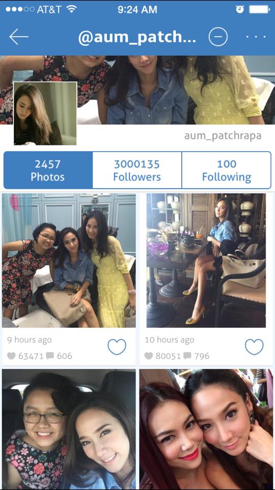 ซูเปอร์สตาร์ "อั้ม พัชราภา" ฮอตเว่อร์ยอด Follow พุ่ง 3 ล้านคนอย่างเป็นทางการ คนเเรกของเอเชีย!!