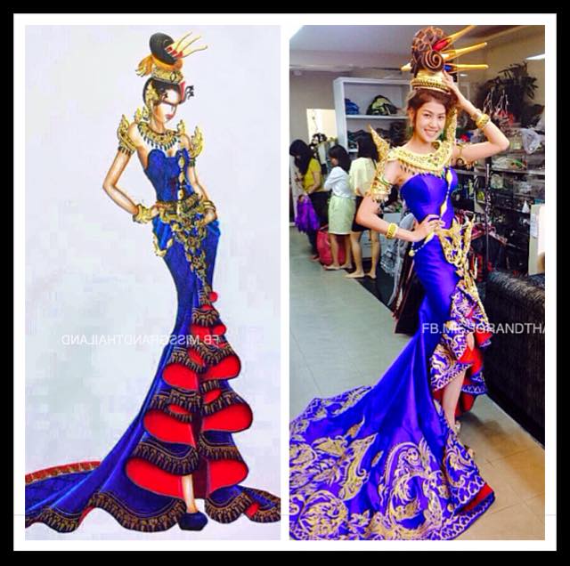 "ภูมิพัสตราชีวาสยาม" ชุดประจำชาติในการประกวด Miss Tourism International 2014 ชองน้องพลอย Miss Touris
