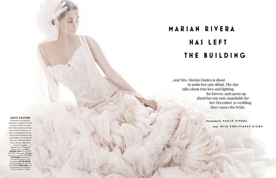 Marian Rivera @ Preview Magazine Dec 2014/Jan 2015