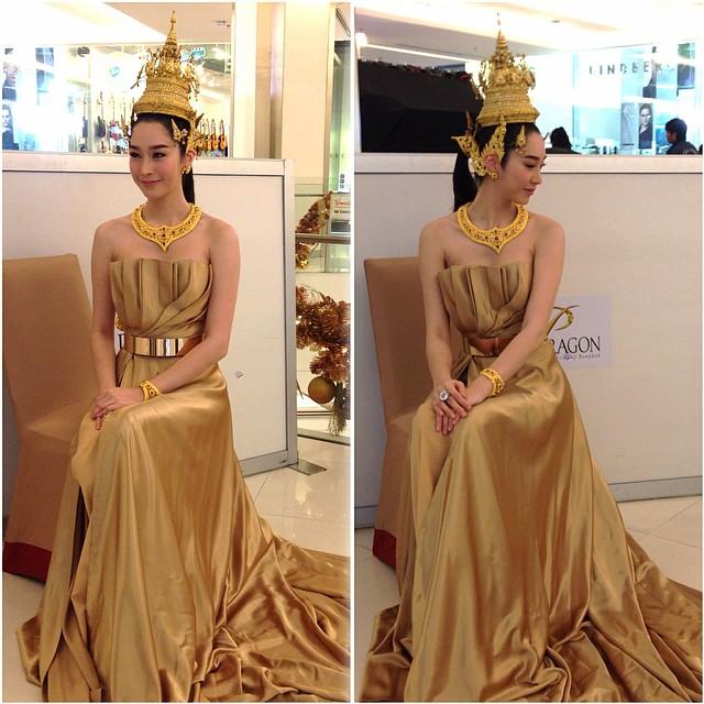 "ฐิสา-วริฏฐิสา" นางเอกสาวดาวรุ่งช่อง 7 แต่งไทยใส่ชฎาสวยเหมือนนางในวรรณคดีเลย!!