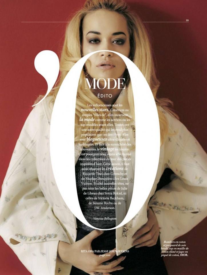 Rita Ora @ L'Officiel Paris February 2015