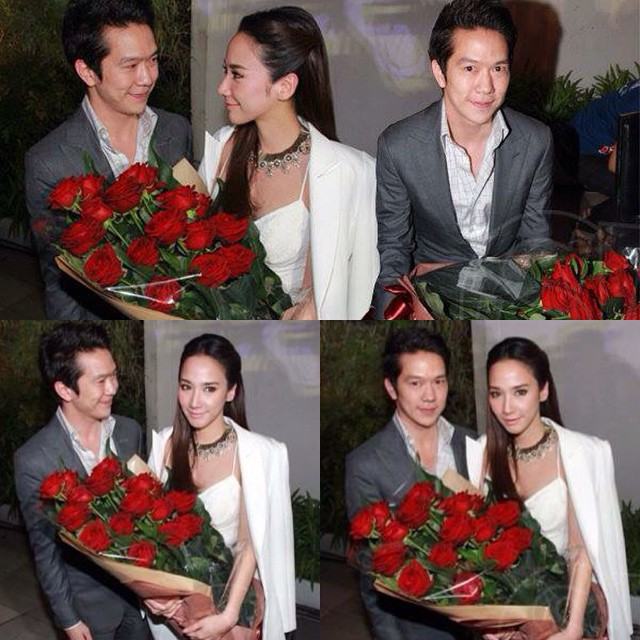 "แอมป์" หอบกุหลาบสีแดงช่อยักษ์ แสดงความยินดีกับ "อั้ม" หว๊านหวาน!!