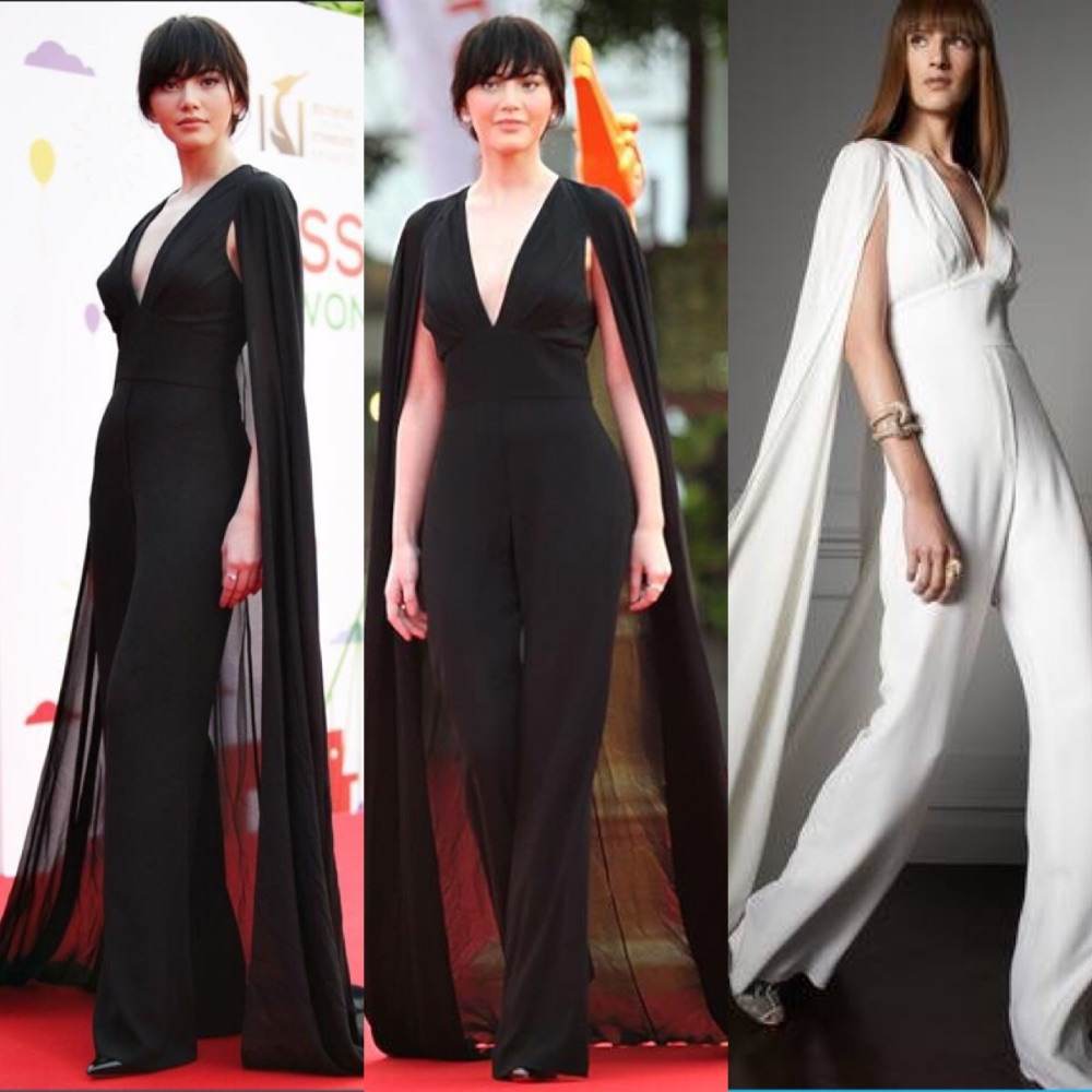 "ใหม่ ดาวิกา " ทำเก๋ สวยสง่าในชุดจั้มสูทแบรนด์ดังระดับโลก Elie Saab แย่งชีนคนทั้งงาน!!! ในงานสุพรรณหงส์ ครั้งที่24