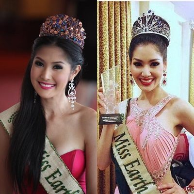 มงกุฎรองมิสเอิร์ธเค้าไม่ให้นางงามเอากลับประเทศเหรอ ไม่เคยเห็นเอี๊ยมกับพอลลี่ใส่ออกงานในไทยเลย