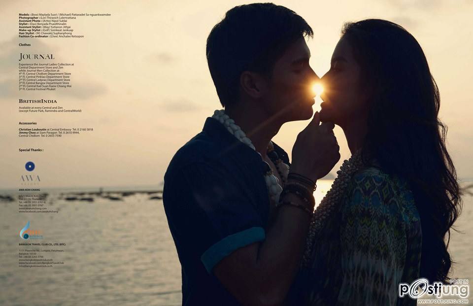 ไมค์-ภัทรเดช & โบว์-เมลดา @ Honeymoon+travel Magazine no.154 March 2015
