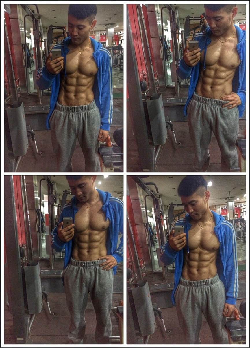 Men selfie