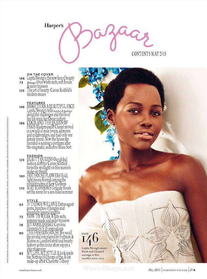 Lupita Nyong'o @ Harper's Bazaar UK May 2015