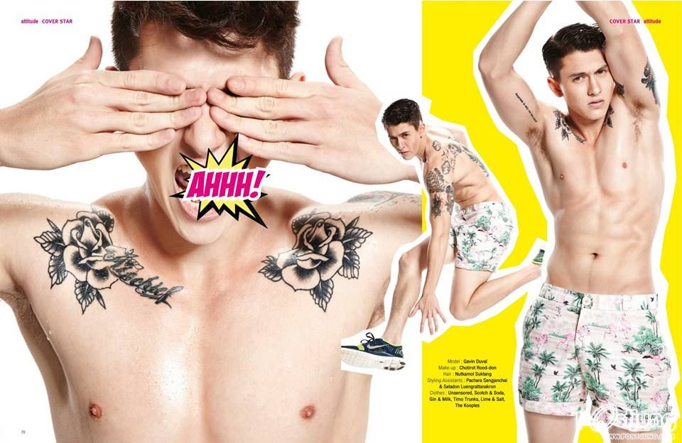 กวิน นิโคลัส ดูวาล @ ATTITUDE vol.5 no.50 April 2015