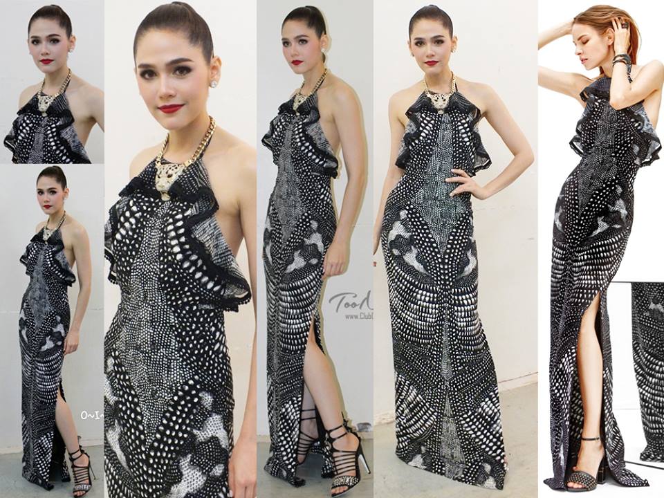 ชมพู่-อารยา ในชุดจากแบรนด์ Roberto Cavalli ภายในงาน L'Or&eacute;al Paris 'It's My Cannes Press Conference'