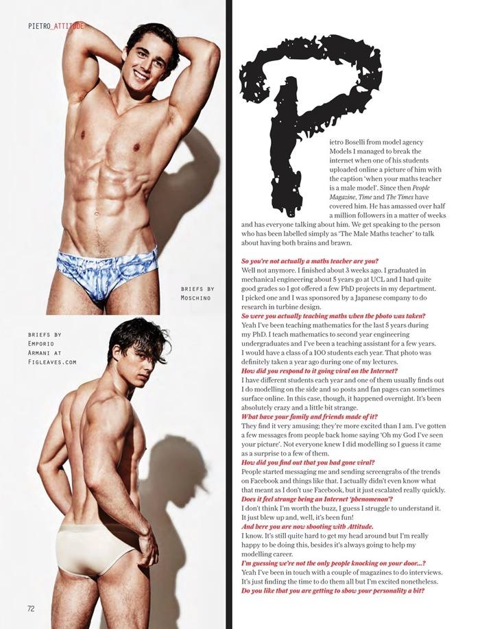 Pietro Boselli @ Attitude UK June 2015