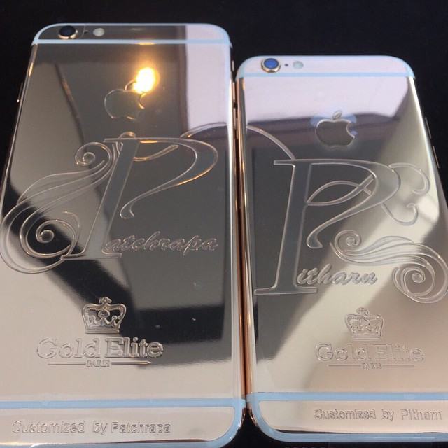 รวยตัวแม่!! นางเอกซูเปอร์สตาร์สาว "อั้ม" ได้ใช้แล้ว! iPhone 6 Plus ทองคำแท้สุดหรู ลิขสิทธิ์ Gold Elite Paris พร้อมสลักชื่อ สองเครื่องรวมกันสามแสนกว่าบาท!!!