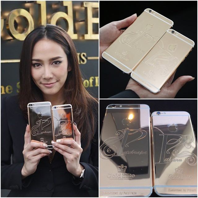 รวยตัวแม่!! นางเอกซูเปอร์สตาร์สาว "อั้ม" ได้ใช้แล้ว! iPhone 6 Plus ทองคำแท้สุดหรู ลิขสิทธิ์ Gold Elite Paris พร้อมสลักชื่อ สองเครื่องรวมกันสามแสนกว่าบาท!!!