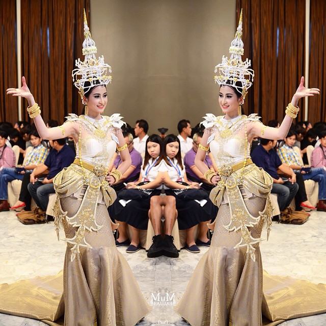 MISS UNIVERSE THAILAND 2015 CREATIVE THAI หมายเลข 15 เอมมิกา มานะลอ (น้องปาล์ม) COSTUME COMPETITION @ Rattanakosin Exhibition Hall - Bangkok June 27 , 201