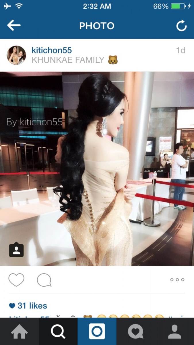 นางฟ้าขายาว  เก๋ เลเดอเรอร์ ในงานสยามดารา 2015