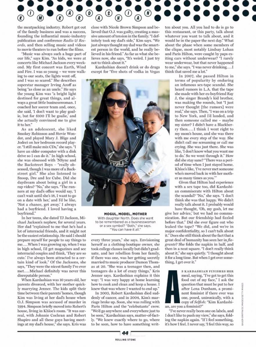 Kim Kardashian @ Rolling Stone Magazine July 2015