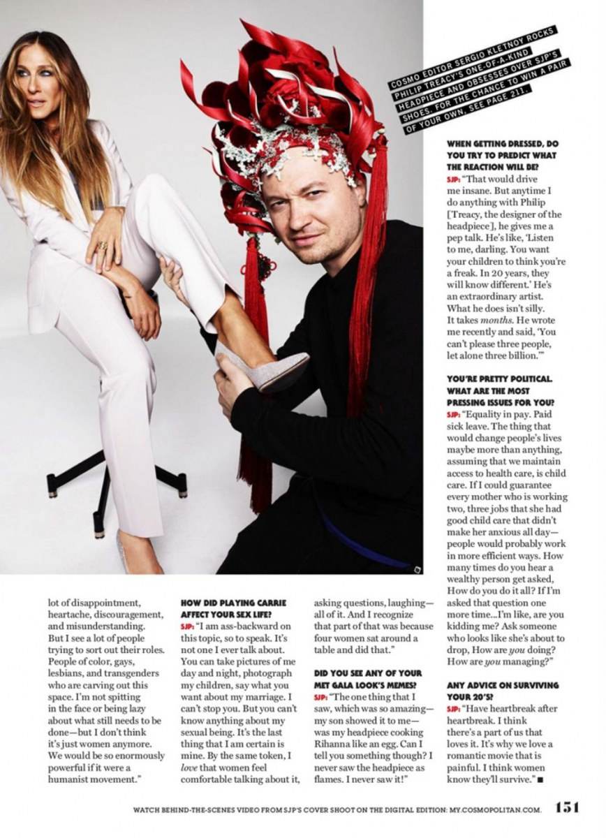 Sarah Jessica Parker @ Cosmopolitan US August 2015