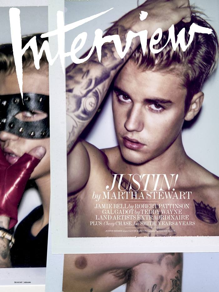 Justin Bieber @ Interview Magazine August 2015