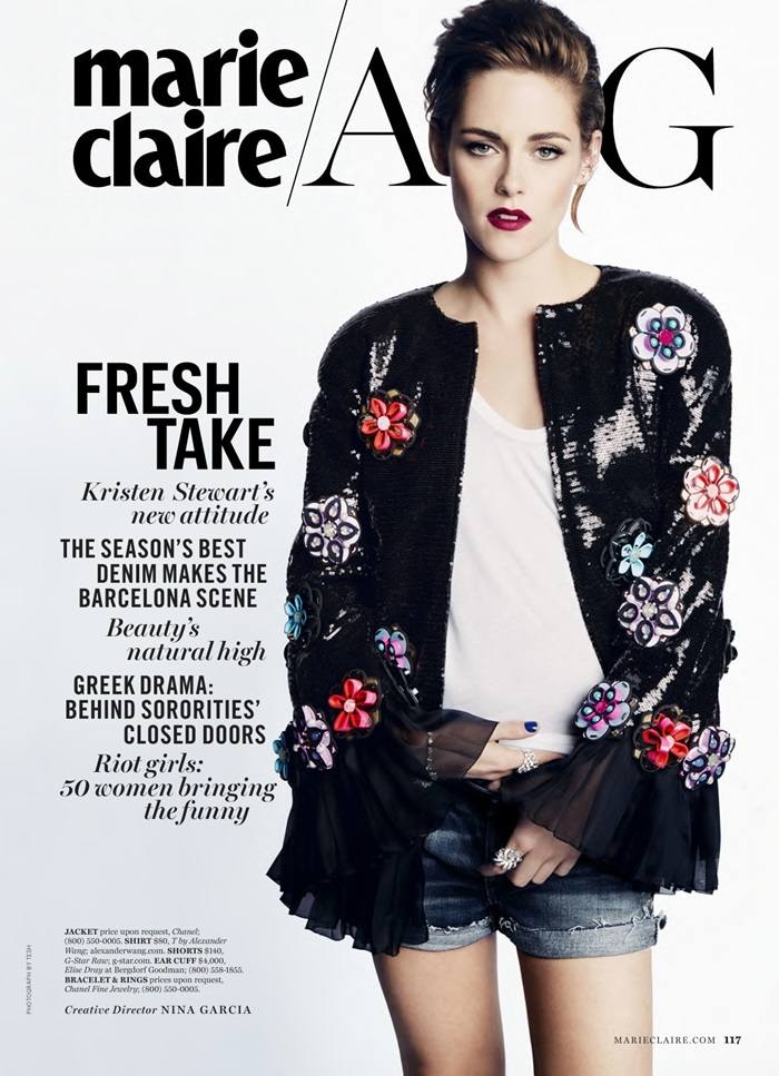 Kristen Stewart @ Marie Claire US August 2015