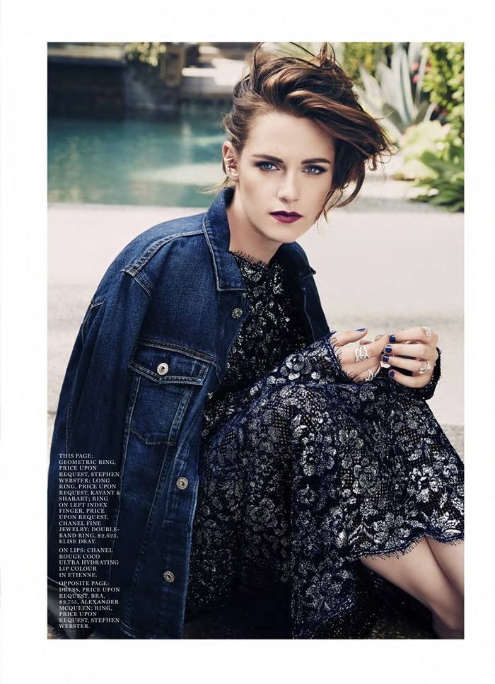 Kristen Stewart @ Marie Claire US August 2015