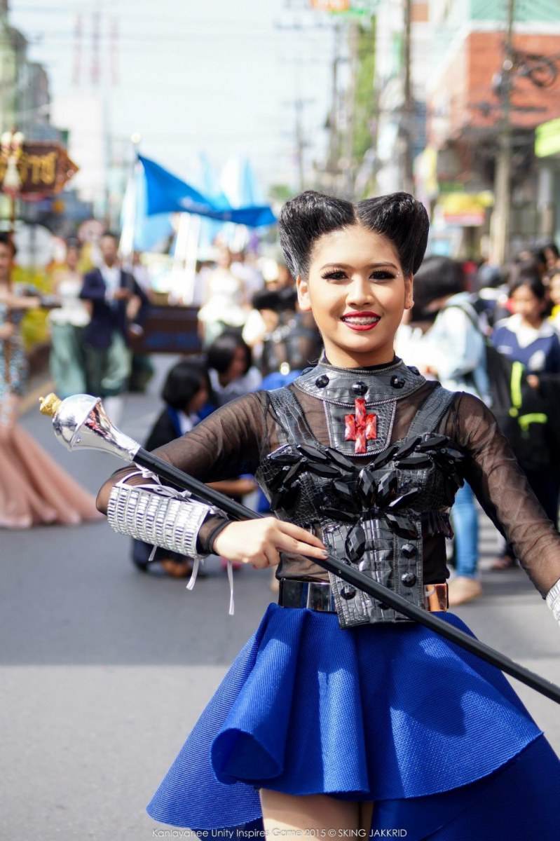 คฑากร คณะ เมฆราช(สีฟ้า) โรงเรียน กัลยาณีศรีธรรมราช จ.นครศรีธรรมราช