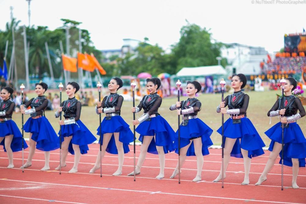คฑากร คณะ เมฆราช(สีฟ้า) โรงเรียน กัลยาณีศรีธรรมราช จ.นครศรีธรรมราช