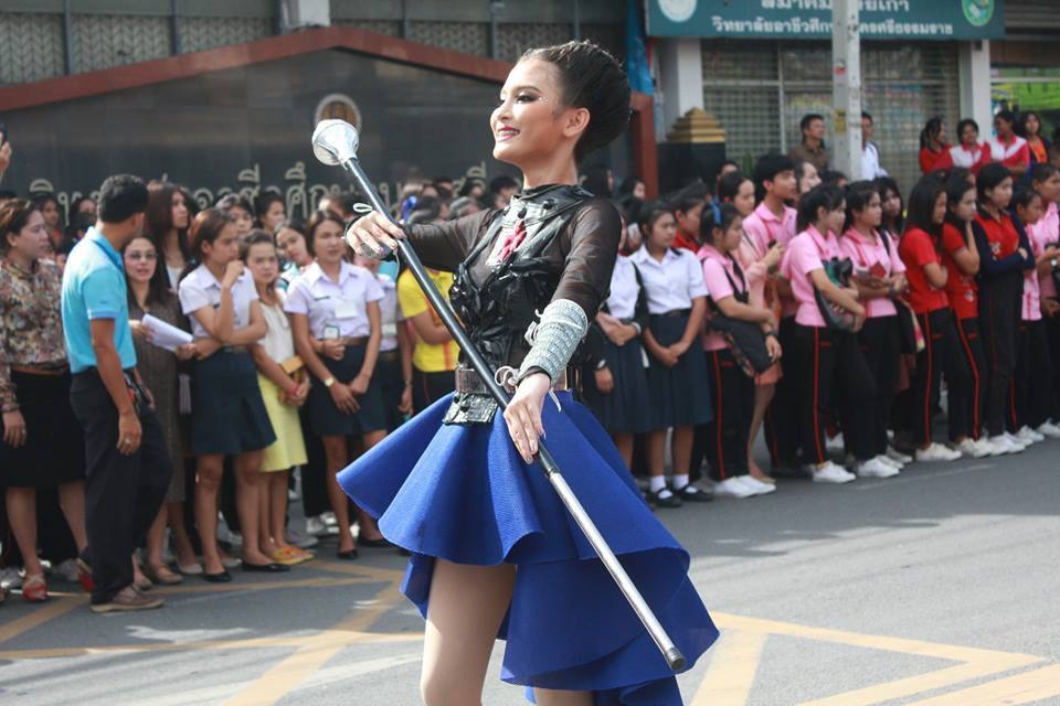 คฑากร คณะ เมฆราช(สีฟ้า) โรงเรียน กัลยาณีศรีธรรมราช จ.นครศรีธรรมราช